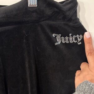 Juicy Couture Black Embellished velour sweat pants
